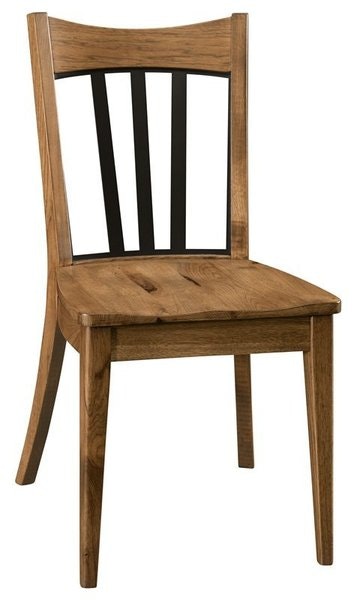 Amish Lakeland Modern Slat Back Side Dining Chair