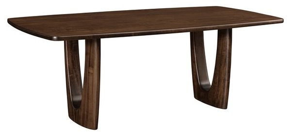 Amish Woodland Contemporary Dining Table - Solid Top