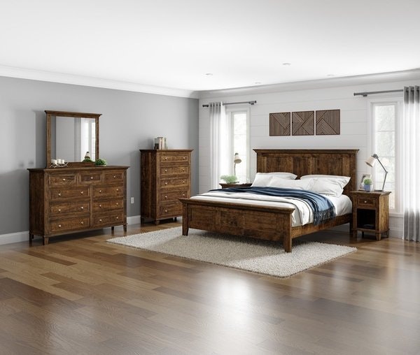 Amish Furniture Mockingway Hardwood 3-Piece Bedroom Set