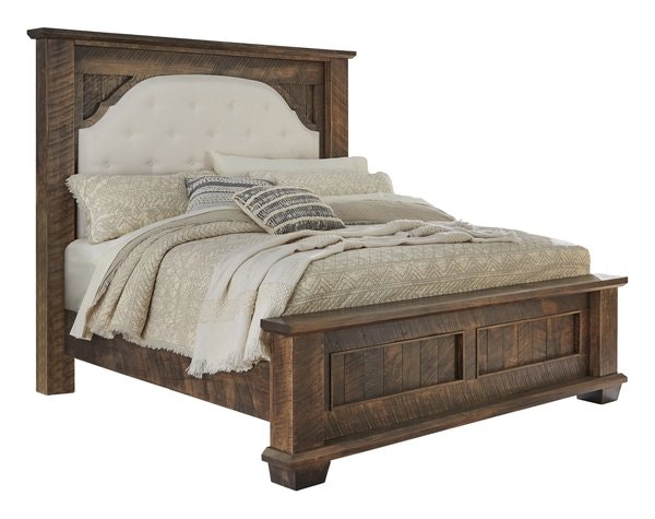 Amish Wilder Shiplap Wood Panel Bed with Optional Upholstered Headboard.