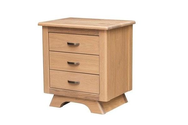 Amish Celestial three drawer bedside table
