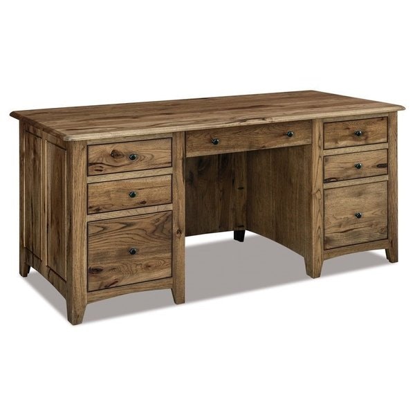 Rustic Brock Seven Drawer Desk from DutchCrafters Amish Furniture
