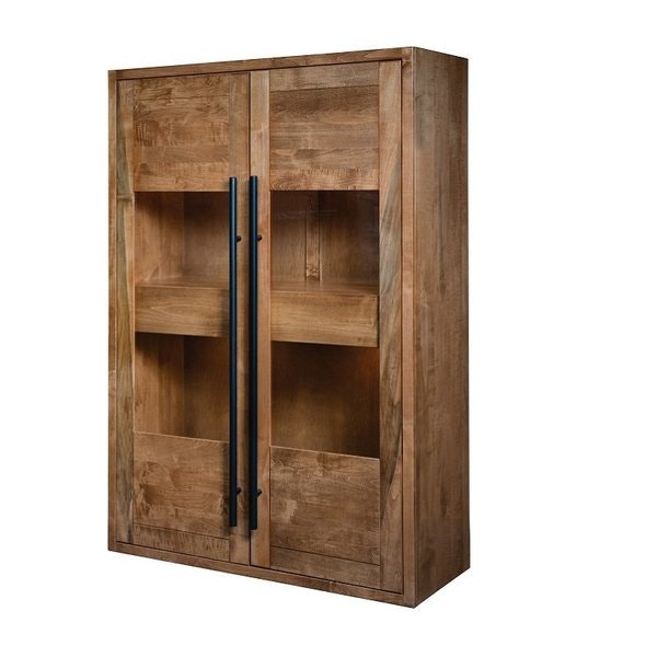 Amish Handcrafted Modern Display Storage Cabinet