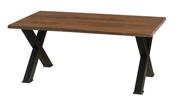 Amish Arte X Leg Industrial Coffee Table