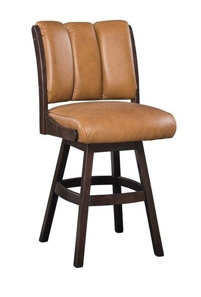 Amish Silas Upholstered Swivel Counter and Bar Stool