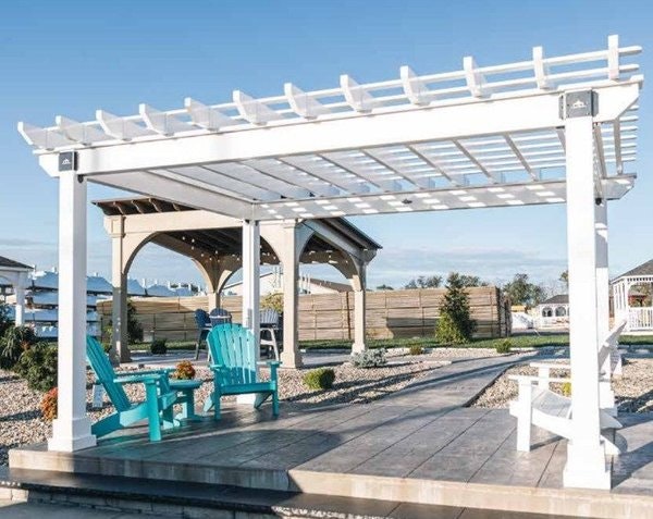 Amish Hollander Vinyl Pergola Kit - Quick Ship