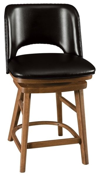 Amish Bridgewater Mid-Century Modern Swivel Barstool