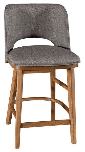 Amish Bridgewater Mid-Century Modern Stationary Bar Chair