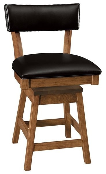 Amish Alstead Mid-Century Modern Swivel Barstool