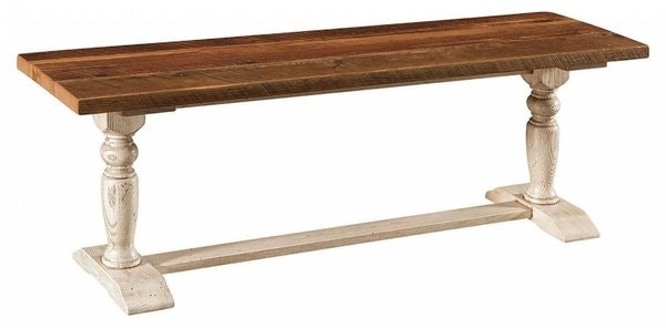 Amish Traditional Farmhouse Dining Bench in oak