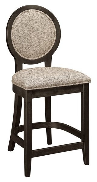 Amish Turtle Bay Counter and Bar Stool with Round Back