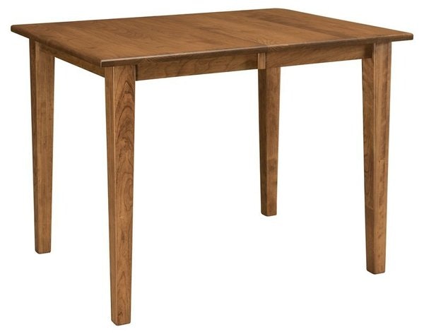 Amish Clarksville Counter or Bar Height Dining Table Shown in Cherry with Sealy Stain