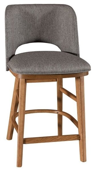 Amish Bridgewater Mid-Century Modern Counter and Bar Stool - Quick Ship shown in Cherry