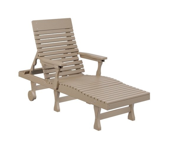 Amish Weatherwood Poly Chaise Lounge - In Stock and Ready to Ship