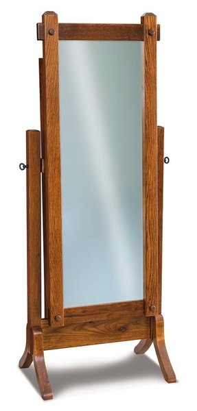 Amish Richard Modern Beveled 68 Inch High Cheval Mirror