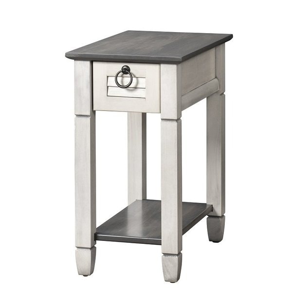 Amish Wooden Coastal Side Table