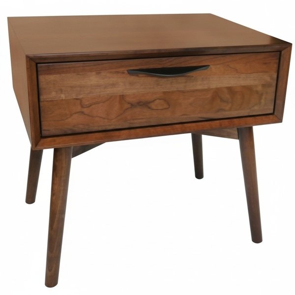 Amish Kirtland Mid-Century Modern 1-Drawer Open Nightstand