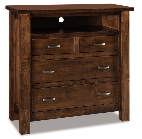 Amish Custom Daniel Media Chest of Drawers with Choice of 2 or 4 Drawers.