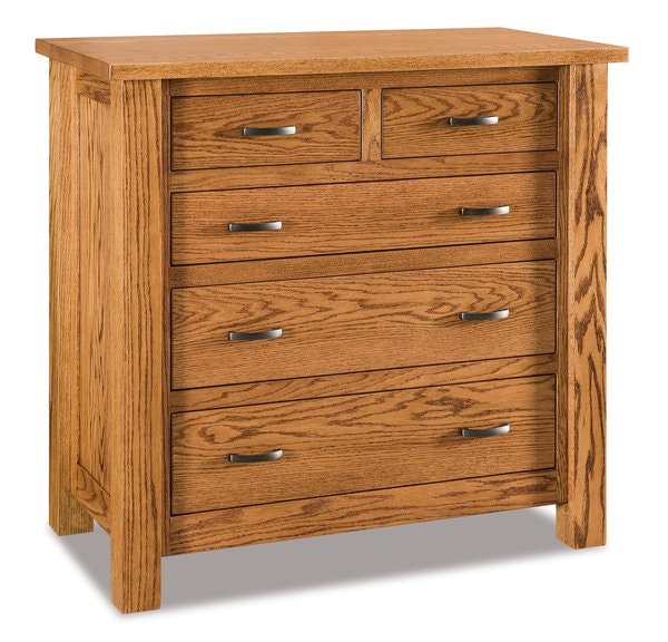 Amish Custom Daniel Chest of Drawers with Choice of 4 or 5 Drawers.