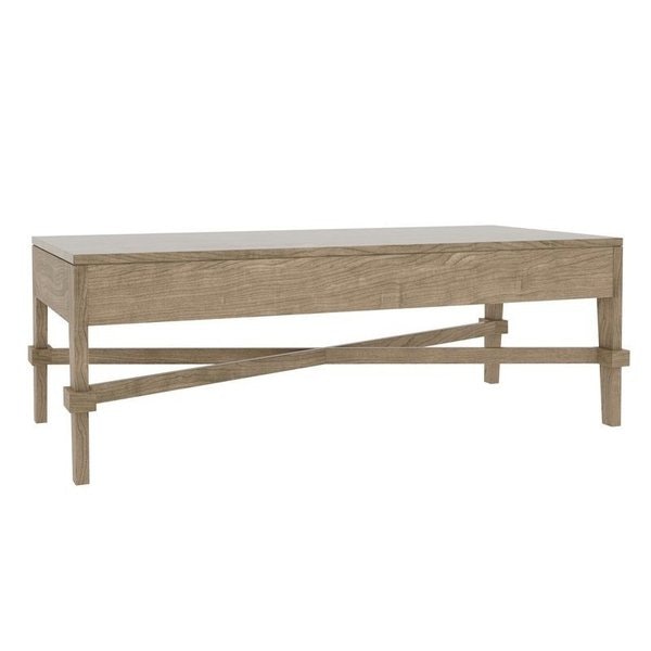 Amish Solid Wood Custom Dakota Transitional Coffee Table shown in Brown Maple with Bel Air Stain