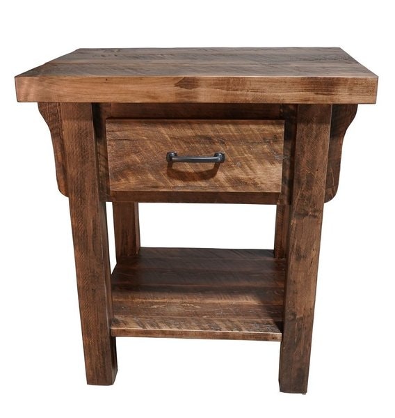 Amish Highland 1-Drawer Nightstand with Shelf