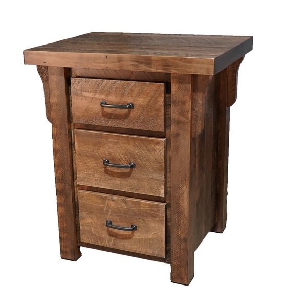 Amish Highland 3-Drawer Nightstand