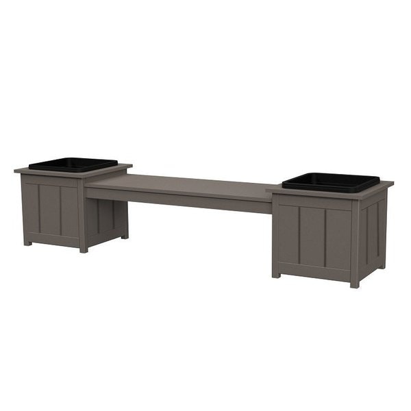 Amish Outdoor Poly Bench with Planter