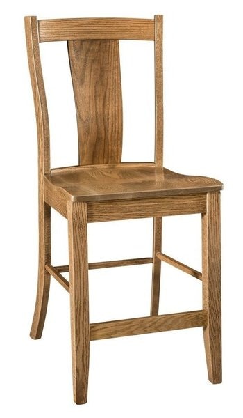 Amish Aurora Solid Wood Counter and Bar Stool