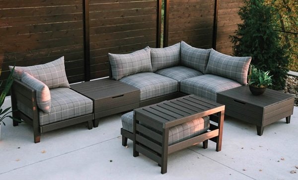 Amish Latitude Outdoor Modern Poly Sectional