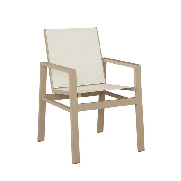Berlin Gardens Vida Outdoor Dining Chair - Aluminum with Sling Fabric