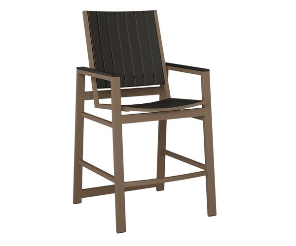 Berlin Gardens Vida Outdoor Bar Stool - Aluminum and Poly