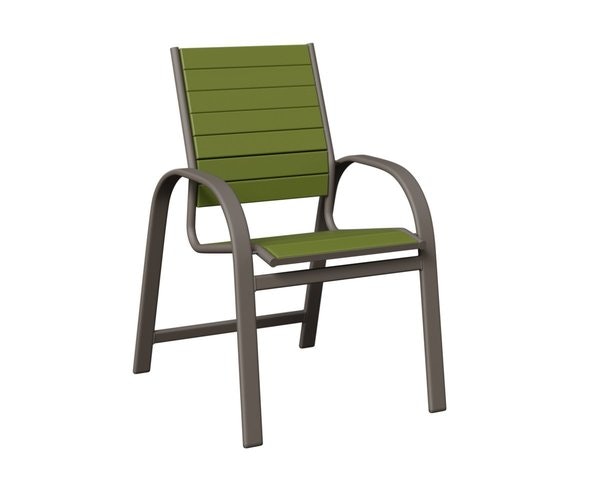 Berlin Gardens Murphy Outdoor Dining Chair - Aluminum and Poly Slats