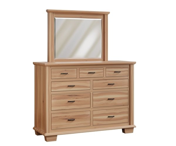 Amish Wilder 9-Drawer Dresser with Optional Mirror