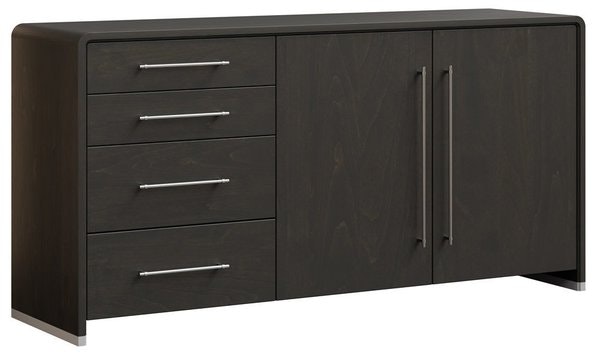 Amish Mirage Double Door Modern Sideboard Buffet with Rounded Edges 64" - 84"