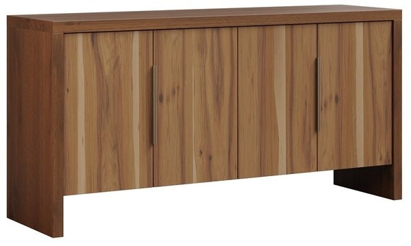 Amish Luxe Contemporary Sideboard Cabinet with Doors 64 - 84 Width shown in Rustic Walnut with Natural Stain