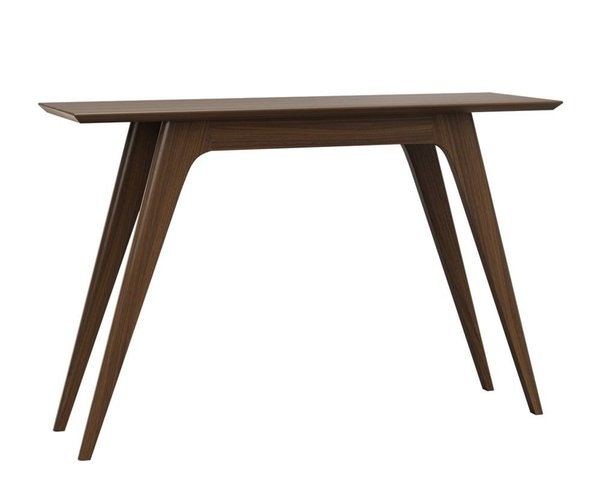 Amish 50 Wide Shepherdstown Console Table shown in Clear Walnut with B-Natural Stain