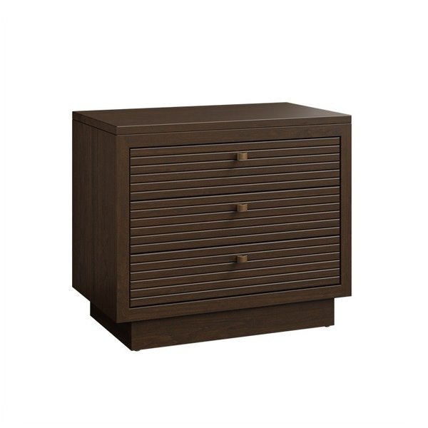 Amish Slatted Beau 3-Drawer Nightstand