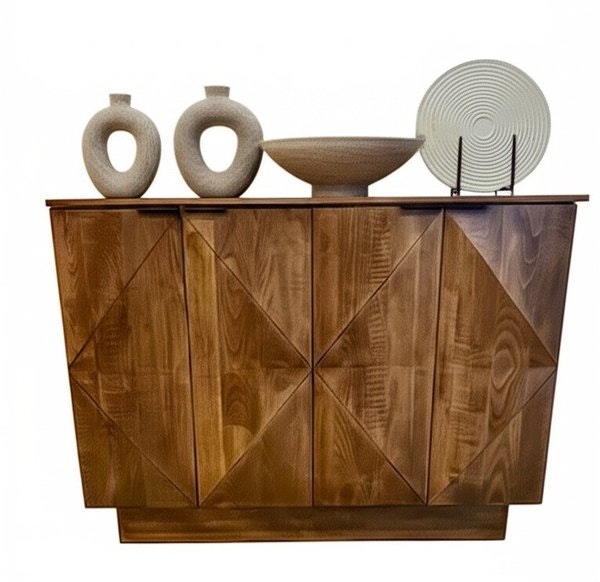 Amish Modern Diamond Sideboard Cabinet