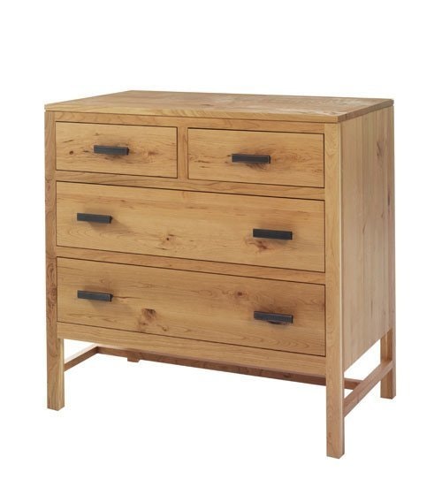 Amish 36 Wide Gregory Small Chest of Drawers Shown in Rustic Cherry Wood with a Natural Hand-Rubbed Finish