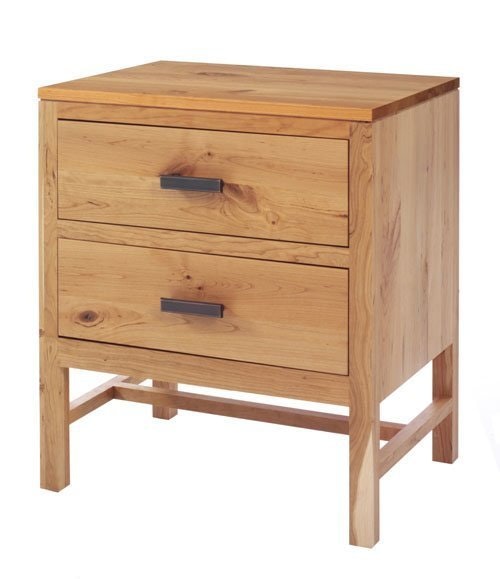 Amish Gregory 24 Night Stand Shown in Rustic Cherry Wood with a Natural Hand-Rubbed Finish