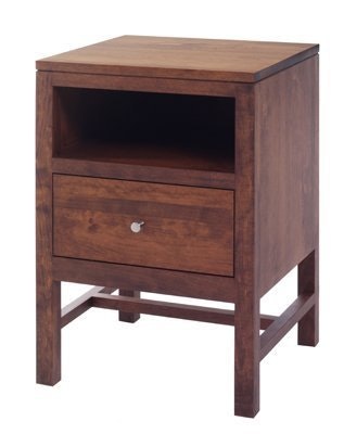 Amish Gregory 18 Night Stand Shown in Rustic Cherry Wood with Michaels Cherry Finish