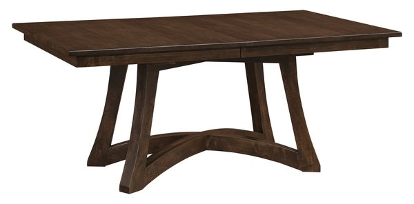 Amish Alton Contemporary Extendable Dining Table with Optional Live Edge Ends