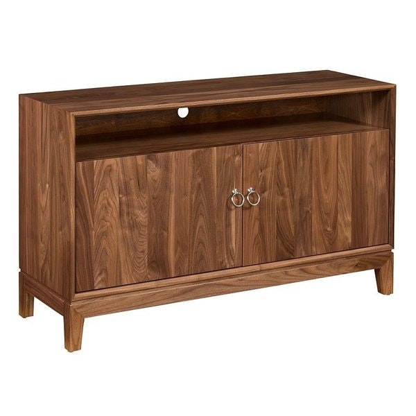Amish Rebel 50” TV Stand with Double Doors shown in Walnut with Natural Stain