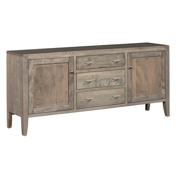 Amish Noble 72 Media Console shown in Brown Maple with Bel Aire Stain
