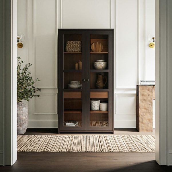 Amish Maple Wood Modern Dining Storage Cabinet - Quick Ship