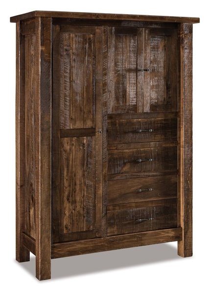 Rustic wood chifferobe in maple wood