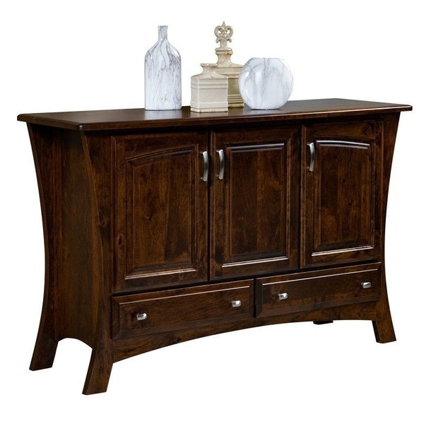 Amish Crystal Solid Brown Maple Wood Sideboard - Quick Ship