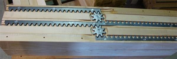 Double Equalizer Pedestal Table Slide Unfinished Five Rail