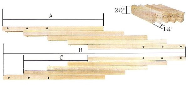 Amish Handcrafted Unfinished Maple Wood Table Extension Slide