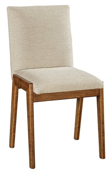 Amish Arden Upholstered Chair shown in Brown Maple with Lt.  Asbury Stain and C16-60 Chip Fabric